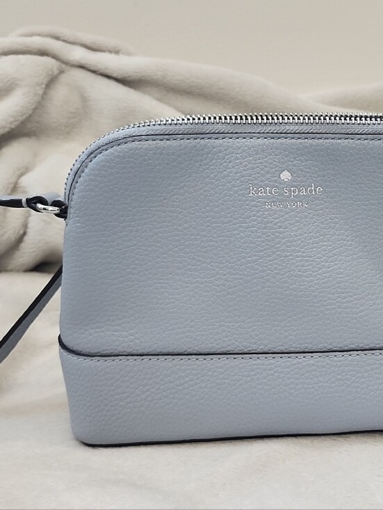 kate spade Handbags - kate spade Light Gray Pebbled Leather Crossbody Belt Bag